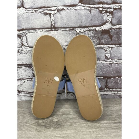 Stuart Weitzman Periwinkle Blue Suede Leather Espadrille Sandals Women Sz 6B US - Picture 9 of 16
